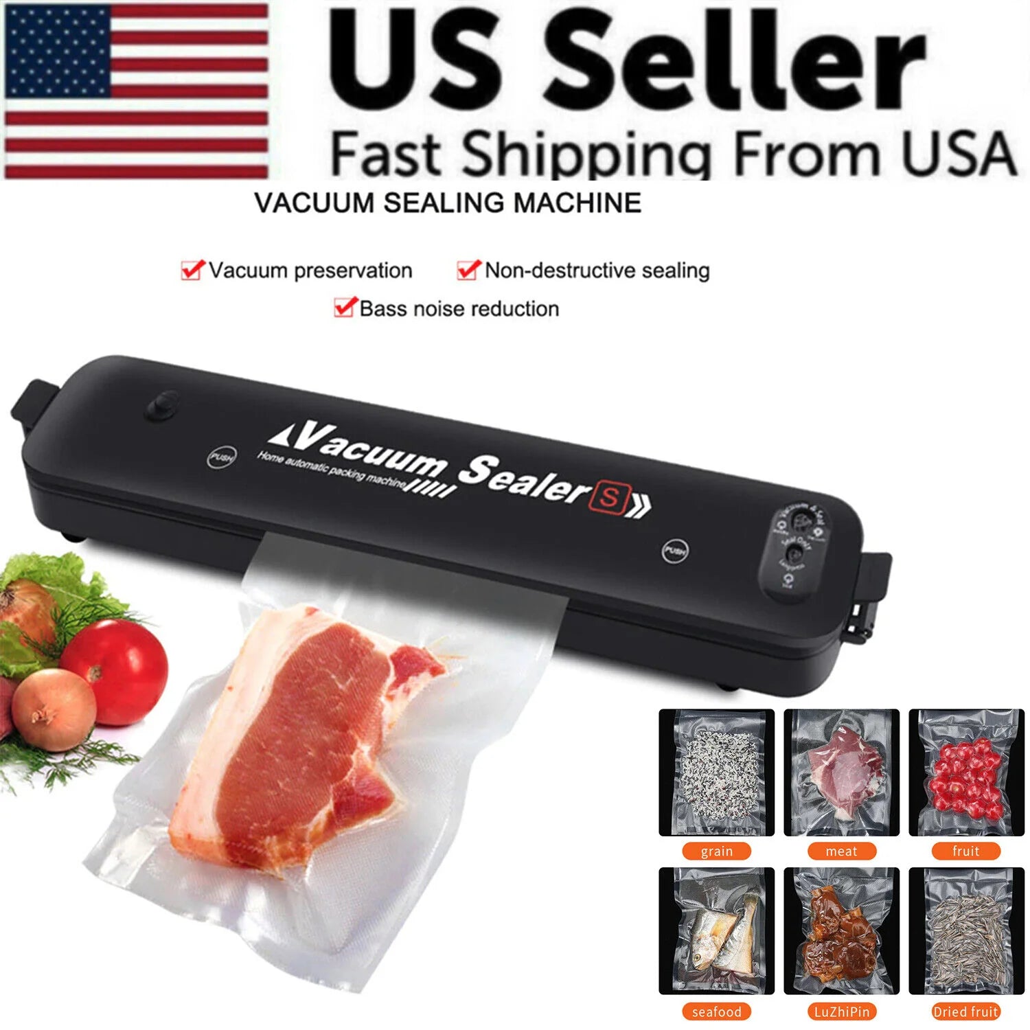  ProSeal™ Vacuum Sealer Machine – Keep Your Food Fresh 10X Longer! 🍖🥦