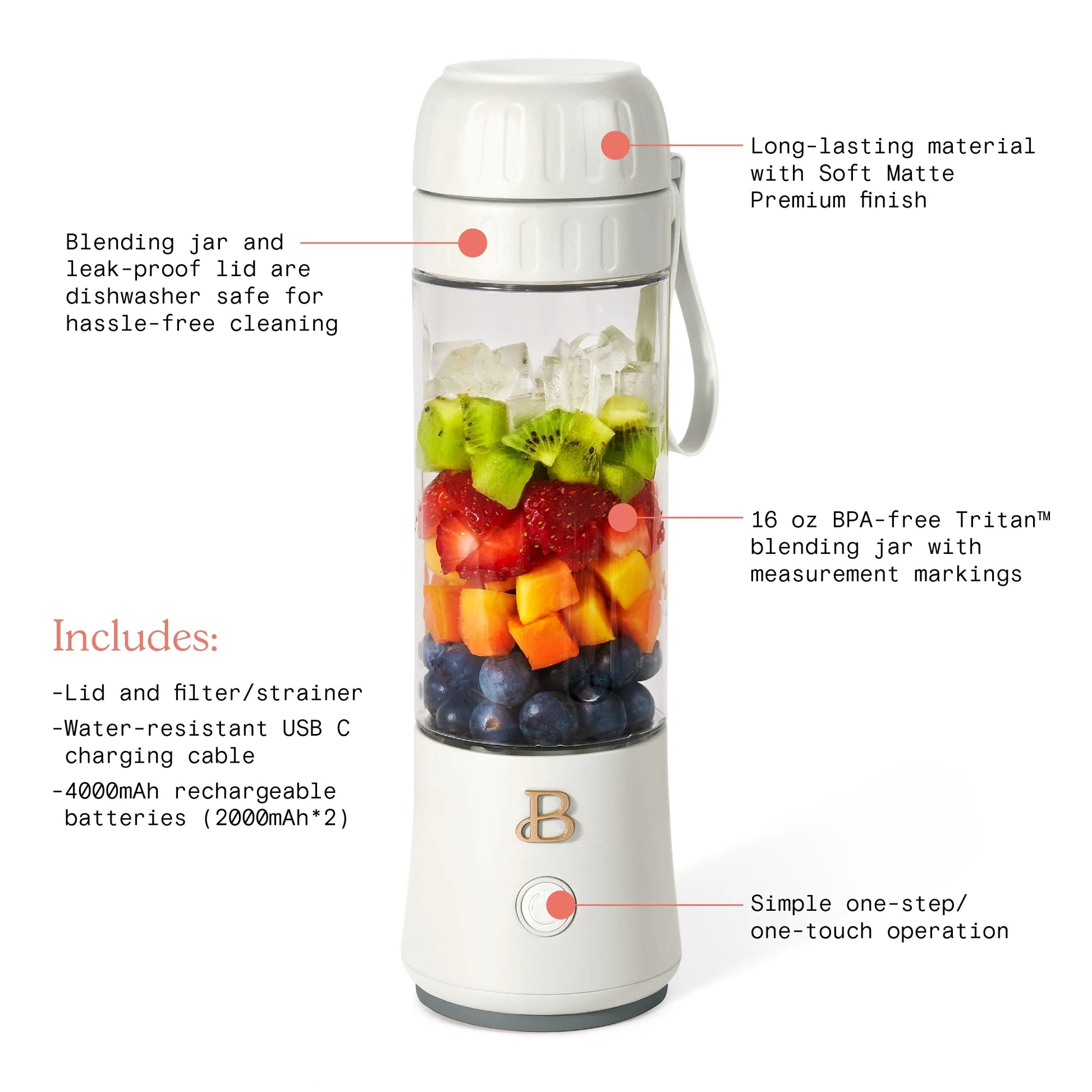 Beautiful™ Portable To-Go Blender 2.0