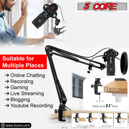 5 Core - Complete Podcast & Streaming Microphone Kit